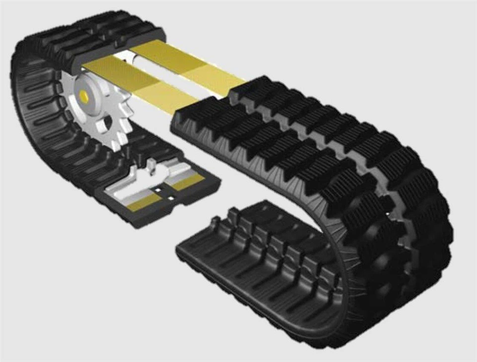 180mm Wide Adjustable Rubber Tracks 180*60*28 Robot/Engineering